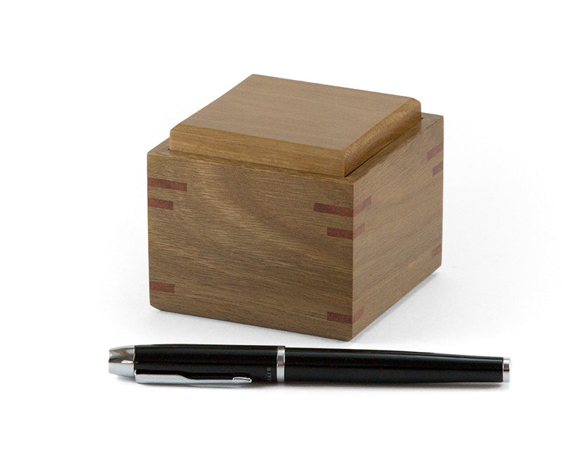 Small wooden trinket box handcrafted from Australian Spotted Gum