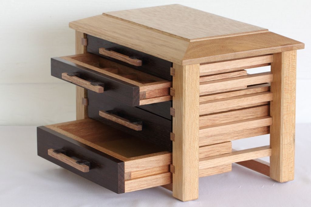 Jewellery Box with five drawers