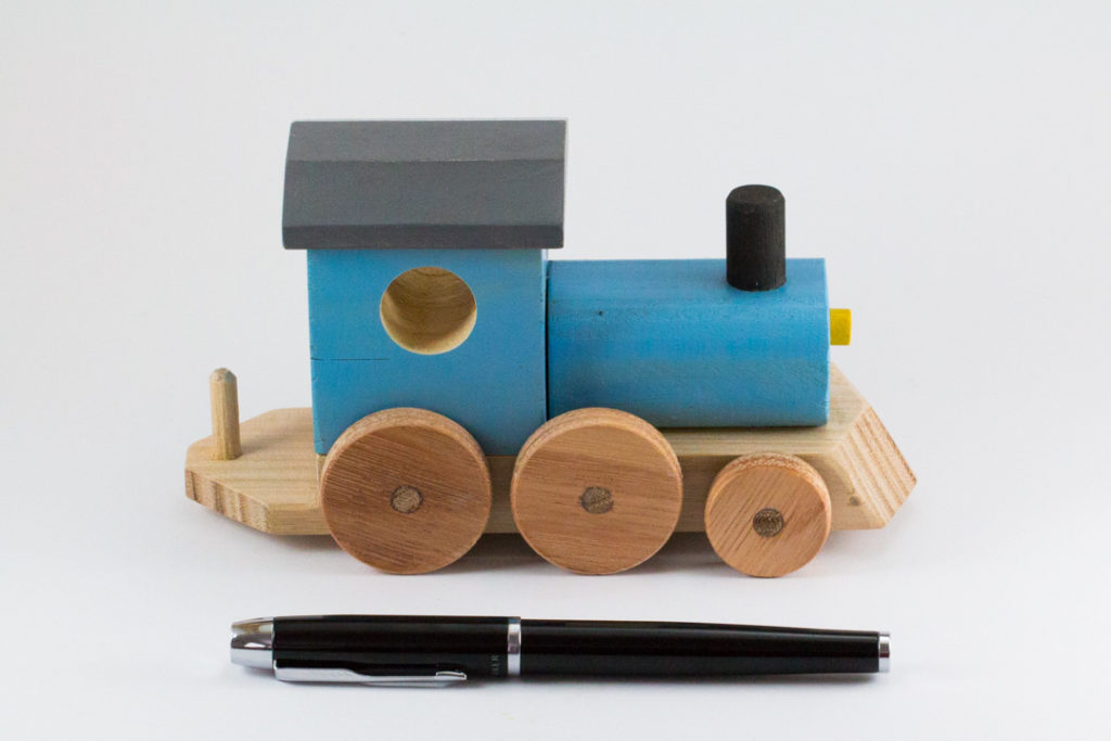 Wooden Toy Steam Engine