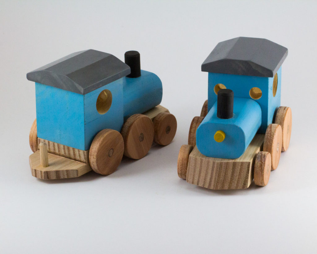 Wooden Toy Steam Engine