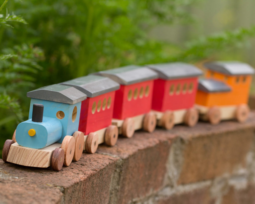 Wooden Toy Passenger Train
