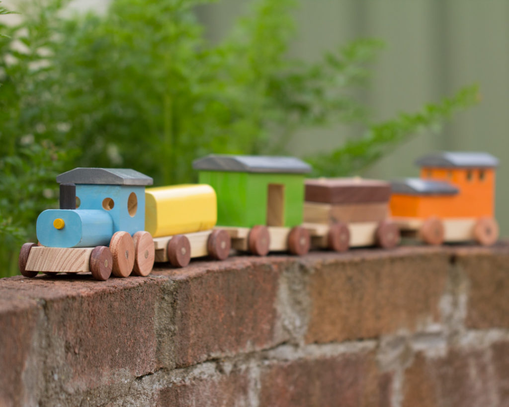 Wooden Toy Freight Train