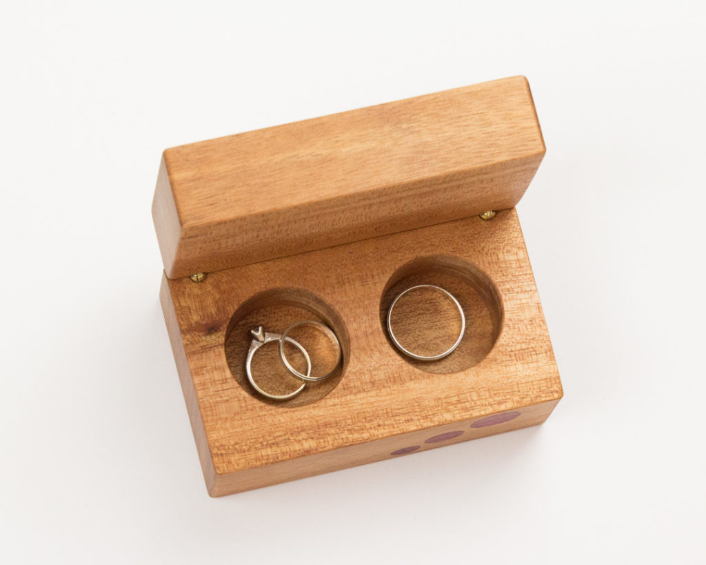 The Double Wooden Ring Box