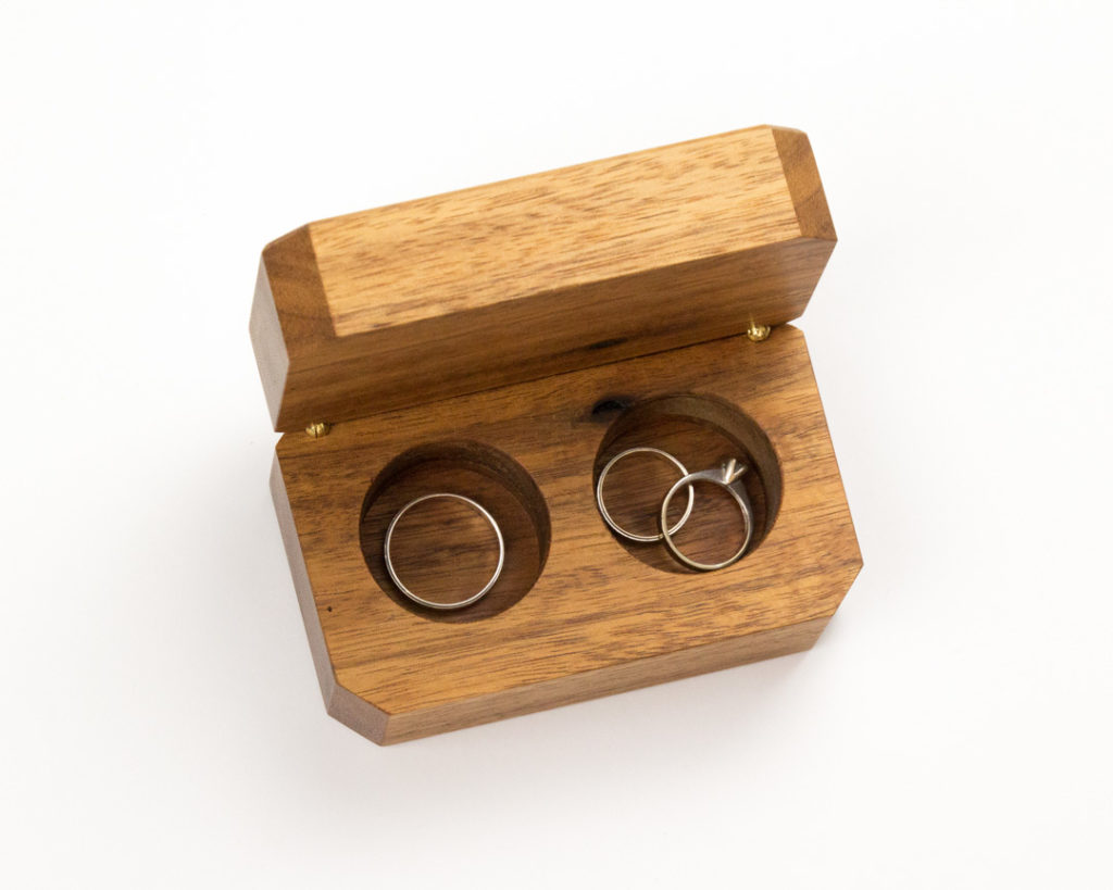 'The Elegance' Double Wooden Ring Box