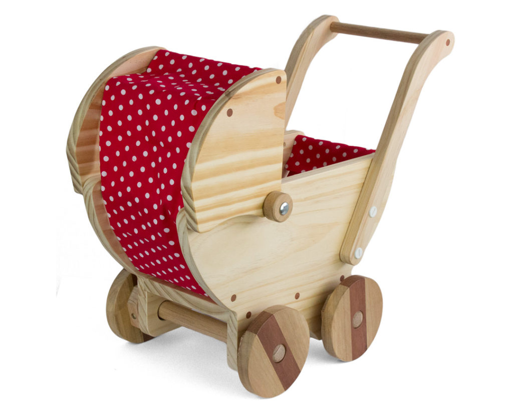 Wooden toy pram