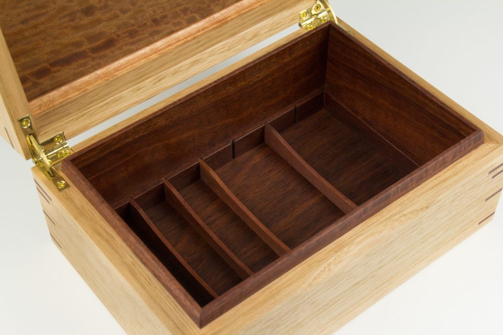 Tasmanian Oak and Jarrah Jewellery Box Third Level